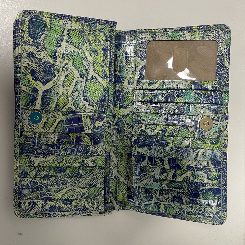 Brahmin Blue and Green Embossed Satchel Set - Picture 9 of 9